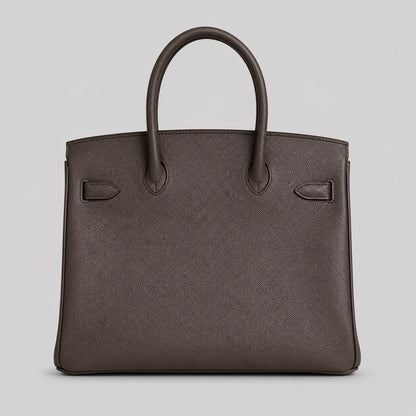 Hermès Birkin 30 Epsom Gris Gold — Rückansicht | Luren Authentisch
