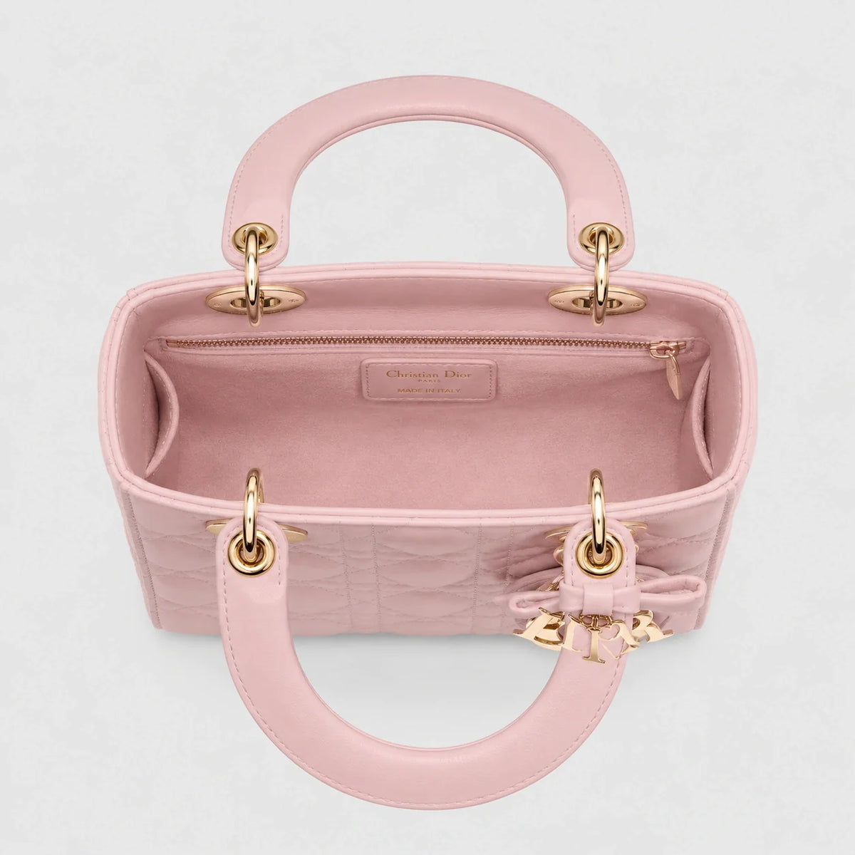 Lady Dior Cannage Lammleder Rosa Soupir — Größenvergleich | Luren Authentisch