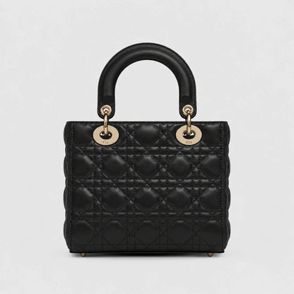 Lady Dior Cannage Lammleder Schwarz — Rückansicht | Luren Authentisch