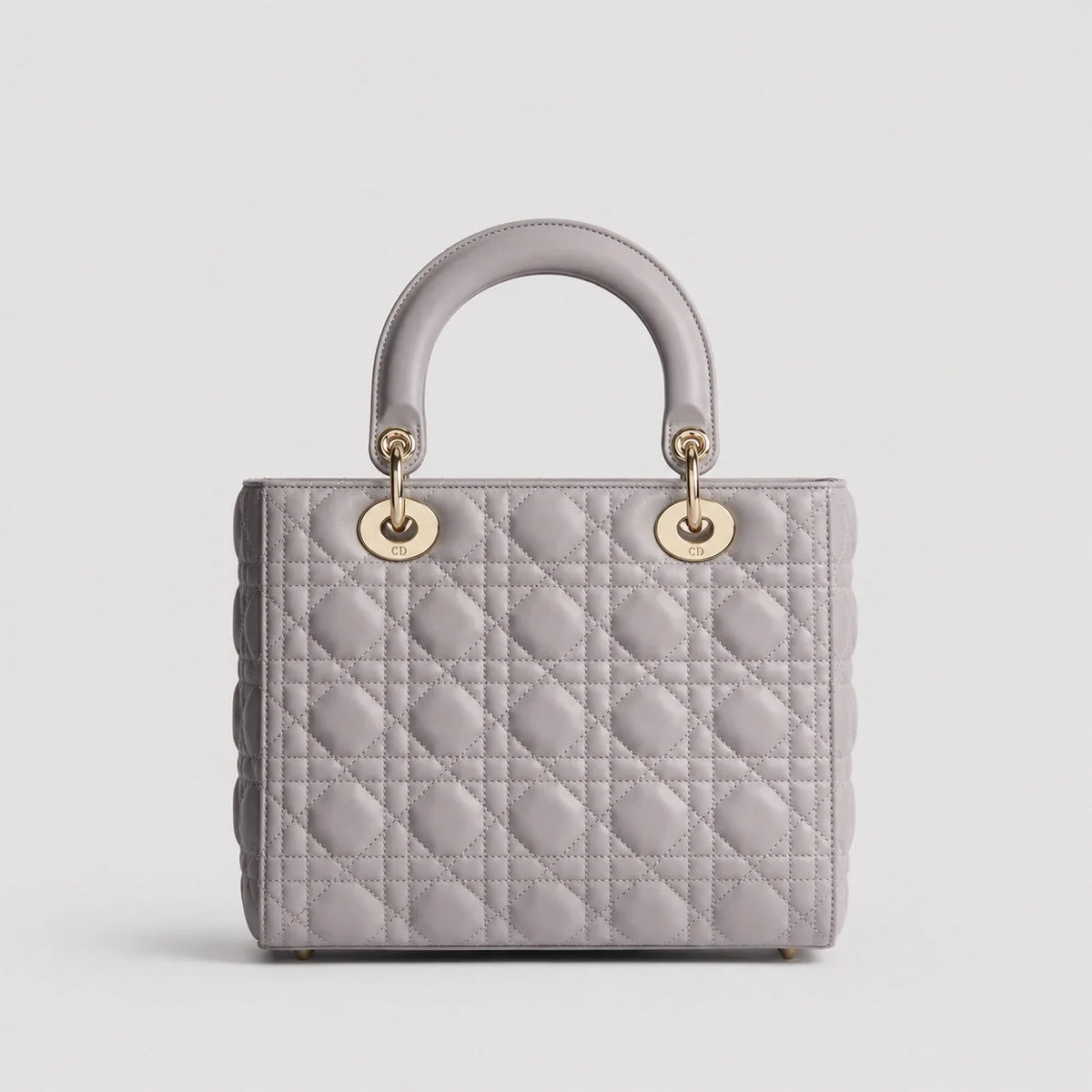 Lady Dior Cannage Lammleder Trianon Grau — Rückansicht | Luren Authentisch