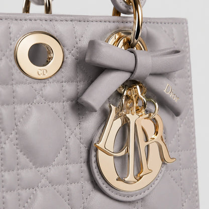 Lady Dior Cannage Lammleder Trianon Grau — Henkel und Trageriemen | Luren Authentisch