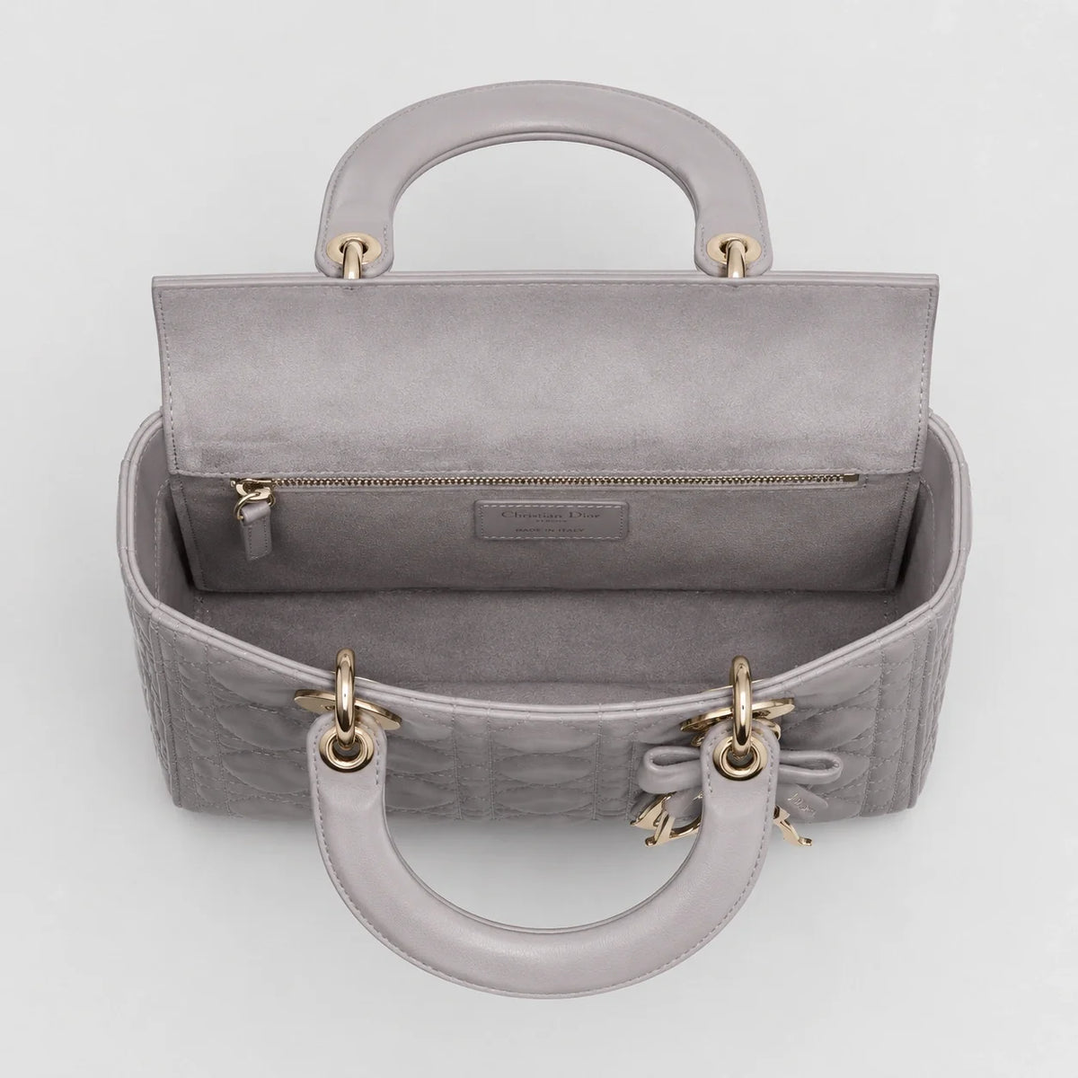 Lady Dior Cannage Lammleder Trianon Grau — Größenvergleich | Luren Authentisch