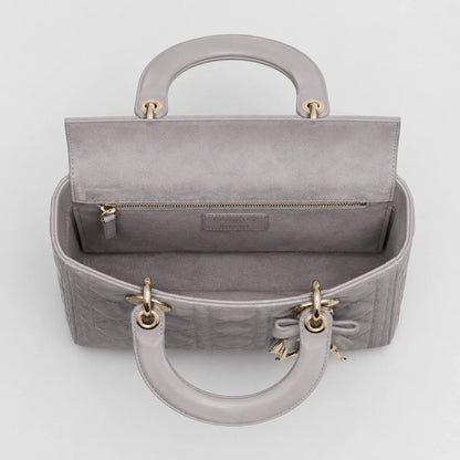 Lady Dior Cannage Lammleder Trianon Grau — Größenvergleich | Luren Authentisch