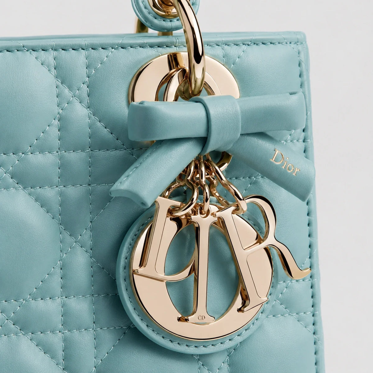 Lady Dior Cannage Lammleder Turmalinblau — Henkel und Trageriemen | Luren Authentisch